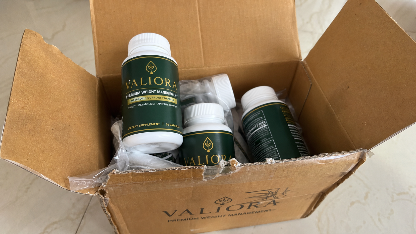 Valiora order page — official website
